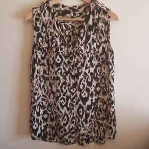 Maurices Leopard Print Blouse Size M